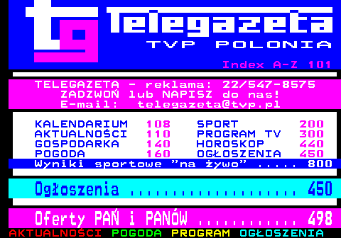 Telegazeta TVP Polonia – strona 100, podstrona 2 z 2