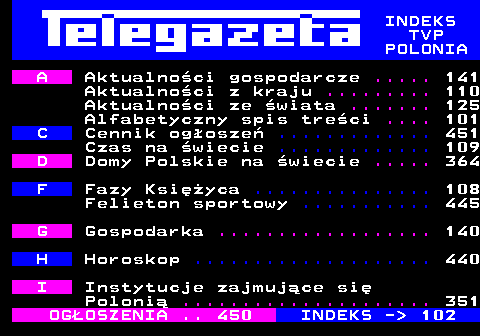 Telegazeta TVP Polonia – strona 101, podstrona 1 z 4