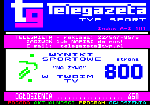 Telegazeta TVP Sport – strona 100, podstrona 2 z 3